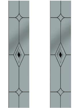 composite doors 49 diamond black & white