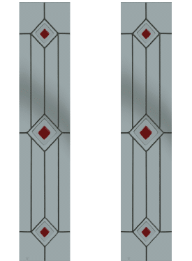 composite doors 65 trio square red