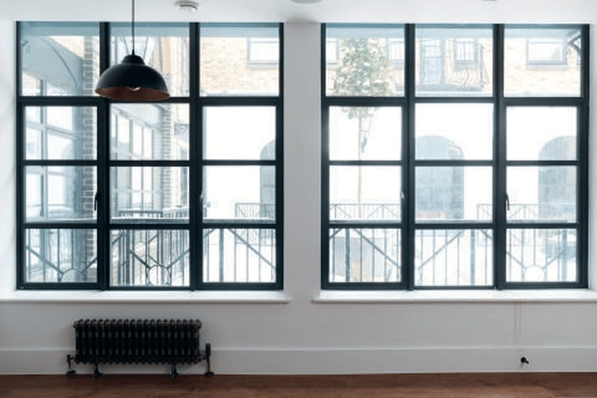steel look windows